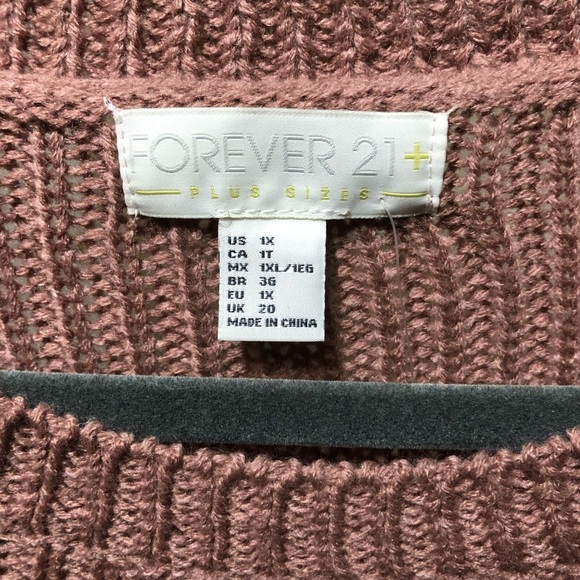 F21 Mauve Distressed V-Neck Sweater NWT - Picture 7 of 9